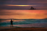 Fishing at the golden sea Poster och Canvastavla