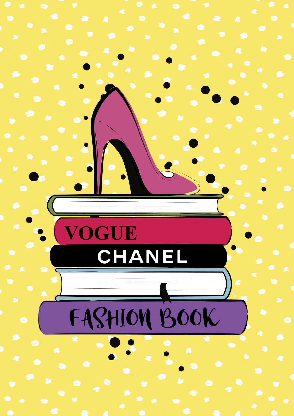 Fashion Books Poster och Canvastavla