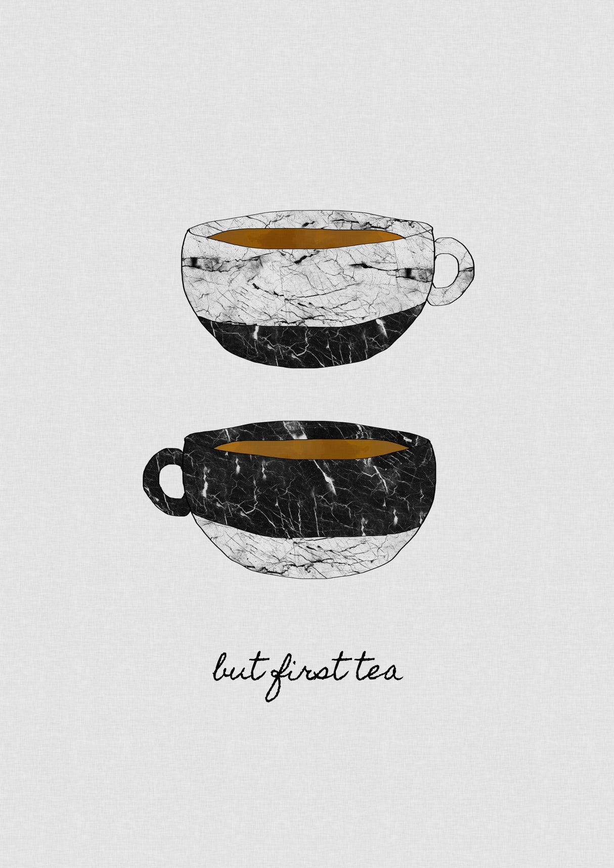 But First Tea Poster och Canvastavla