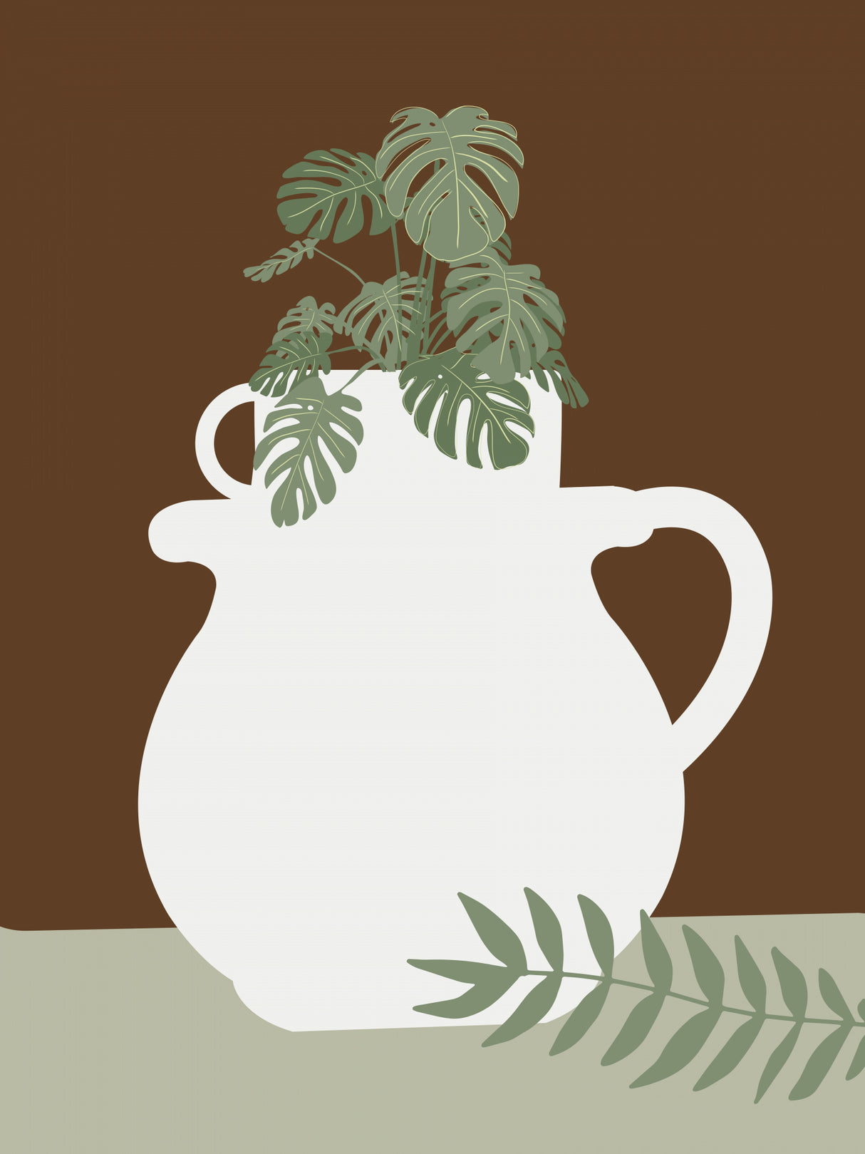 Still Life With White Vase Poster och Canvastavla