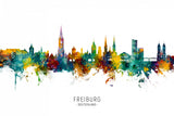 Freiburg Germany Skyline Poster och Canvastavla