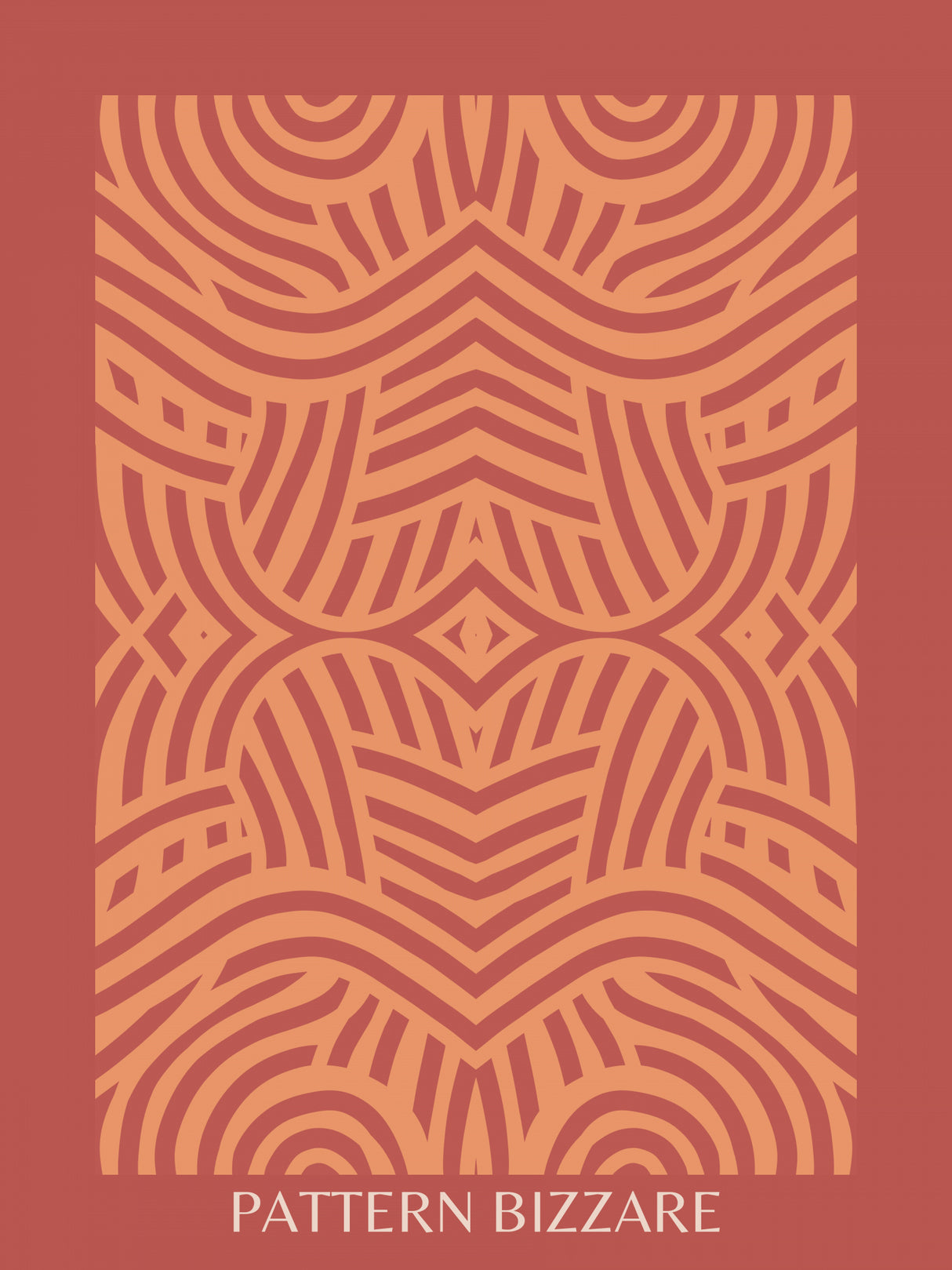 Red Pattern Bizarre 2 Poster och Canvastavla