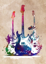 Three guitars Poster och Canvastavla
