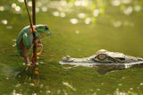 Frog and Crocodile Poster och Canvastavla