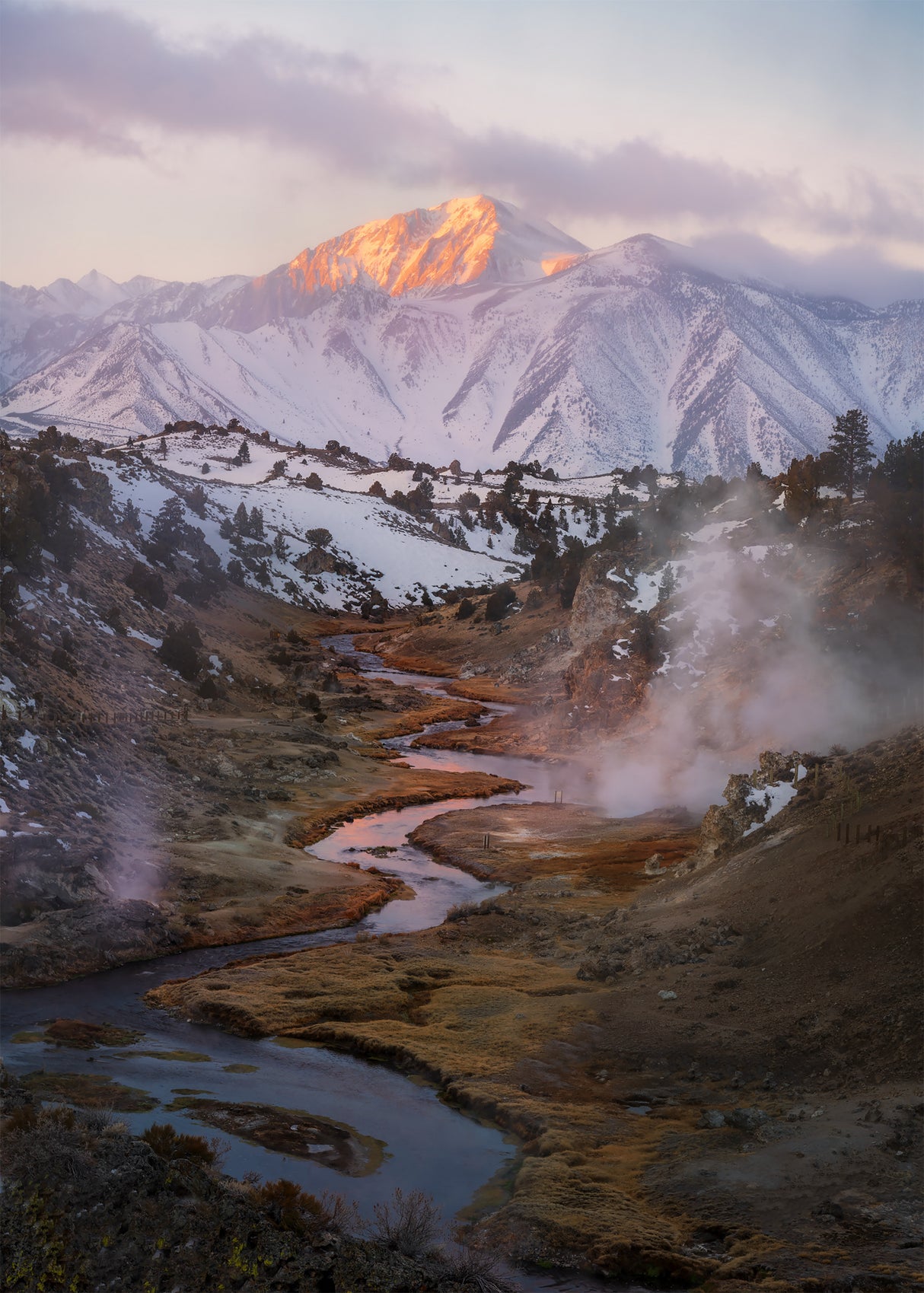 Hot Creek morning Poster och Canvastavla