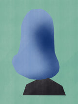 Stone Sculpture In Marble Blue Poster och Canvastavla