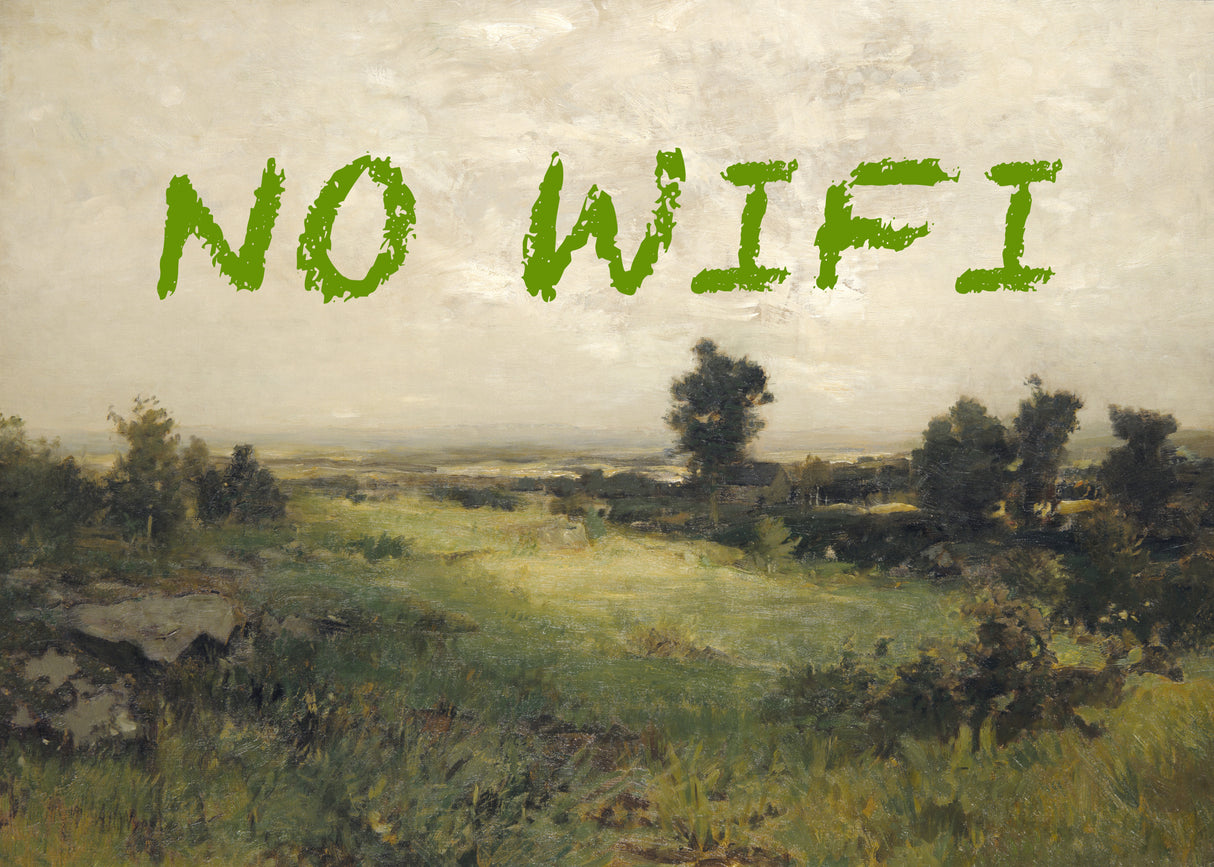 No WiFi / Oil Painting Landscape Poster och Canvastavla