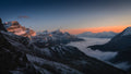 Sunrise after a summer snow storm Poster och Canvastavla