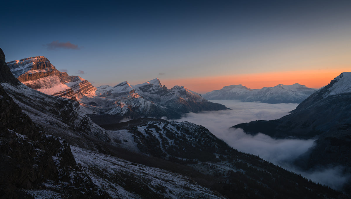 Sunrise after a summer snow storm Poster och Canvastavla