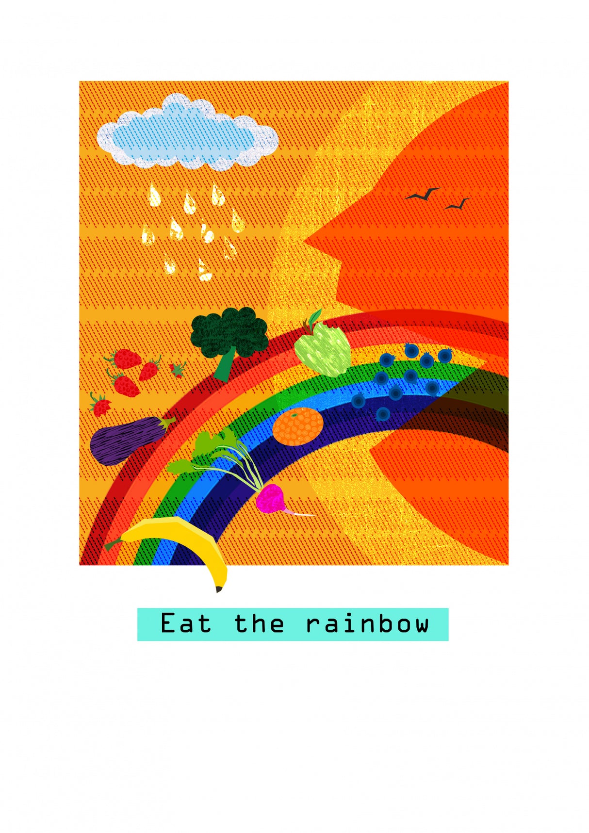 Eat the rainbow Poster och Canvastavla