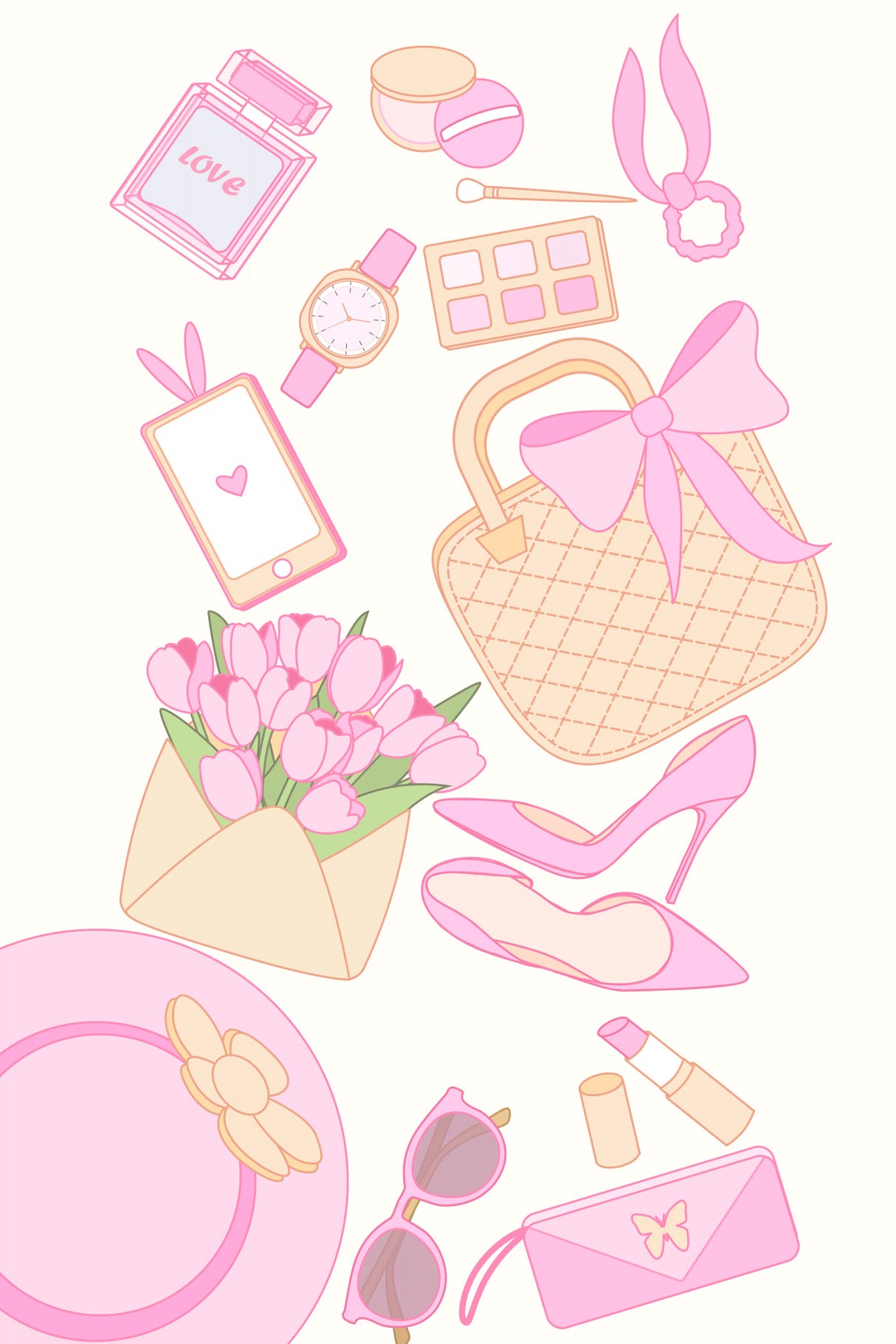 Cute pink aesthetic vibe Home Poster och Canvastavla