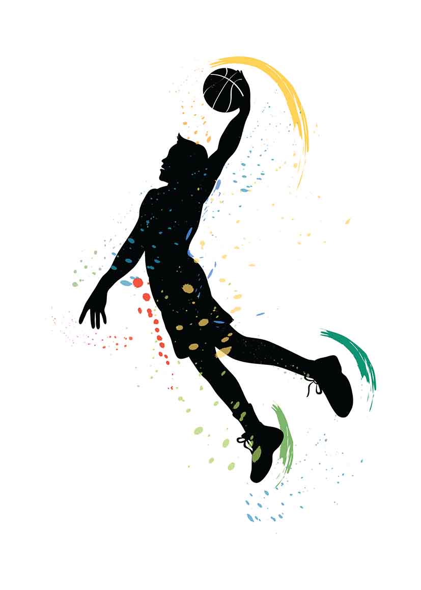 Basketball 12 Vas och keramikposter
