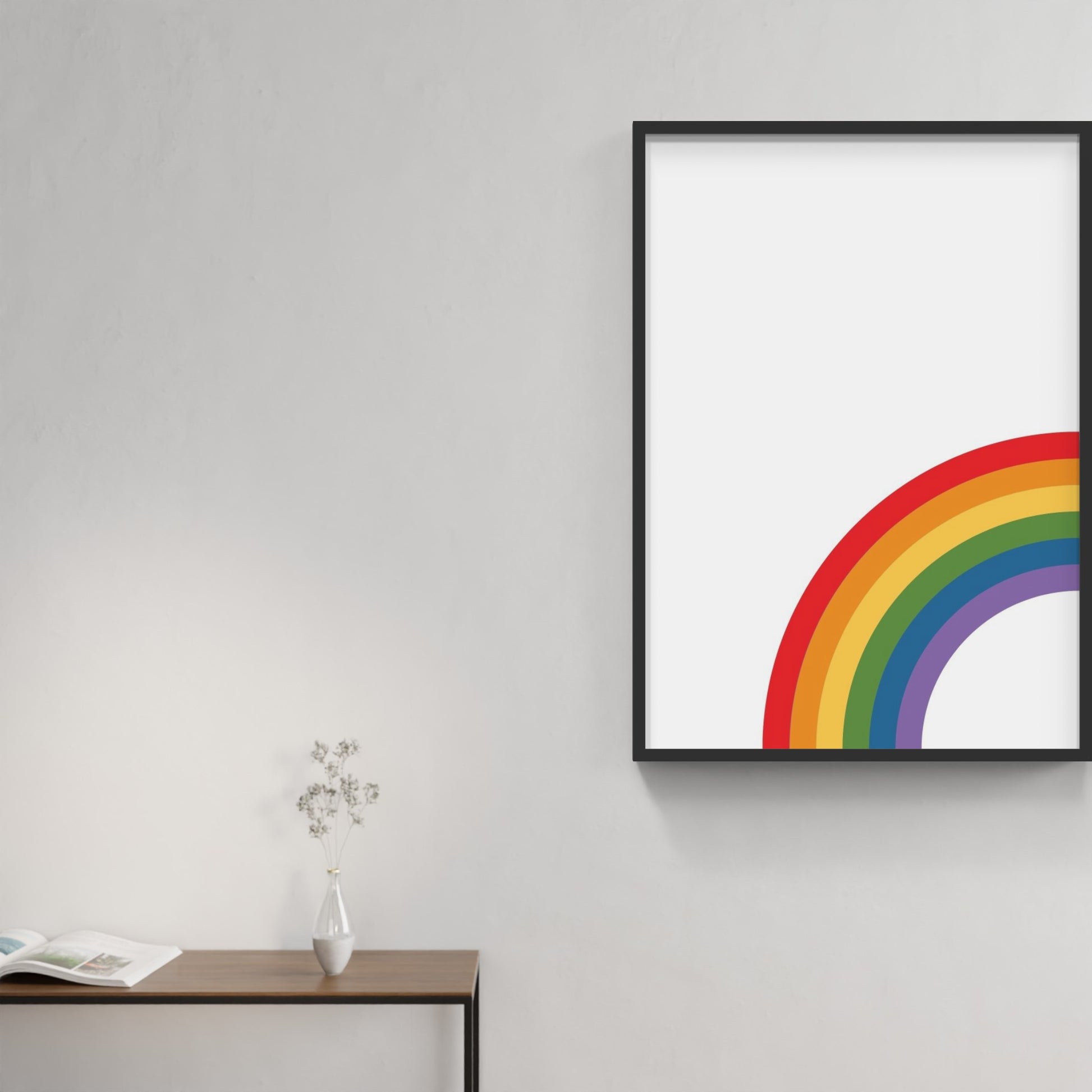Pride Art - Left rainbow Poster