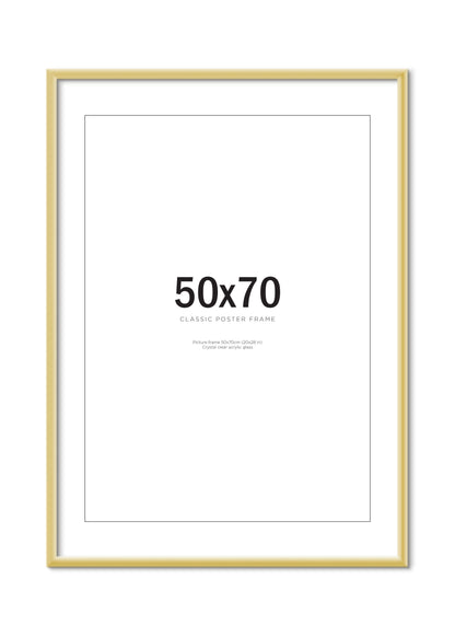 Metallram guld 50x70
