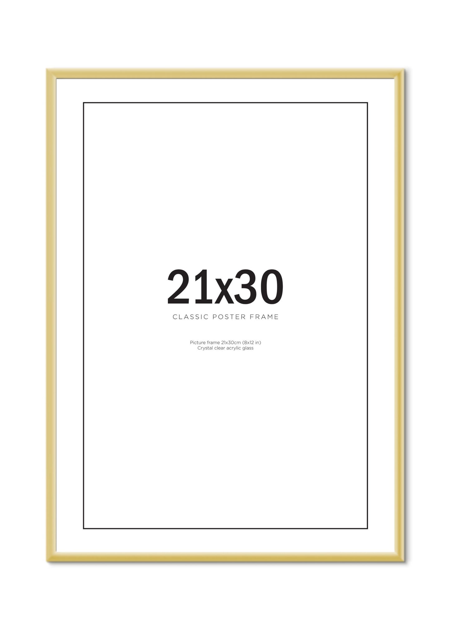 Metallram guld 21x30