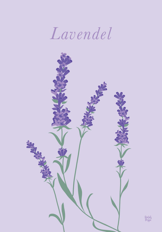 Lavendel barnposters och barntavlor