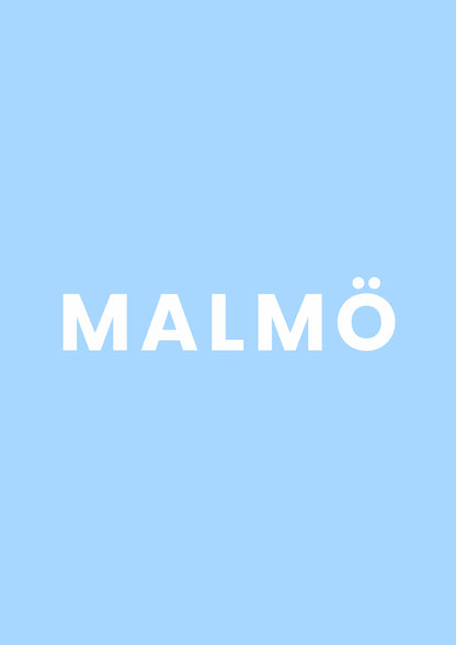 Malmö FF: Malmö - ljusblå med vit text