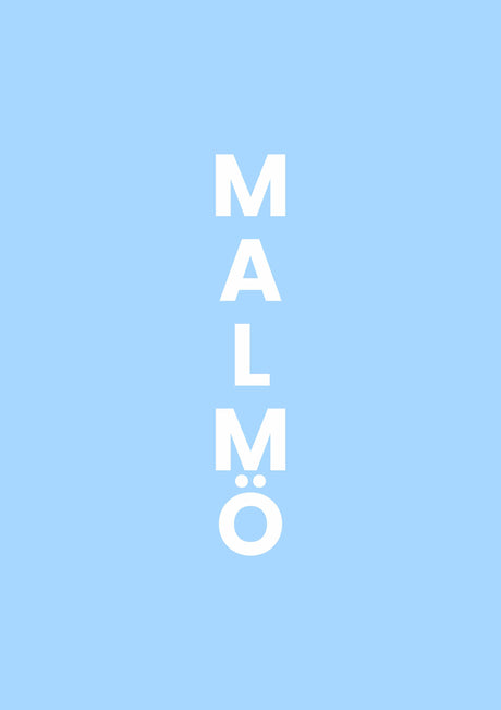 Malmö FF: Malmö ljussblå med vit text V