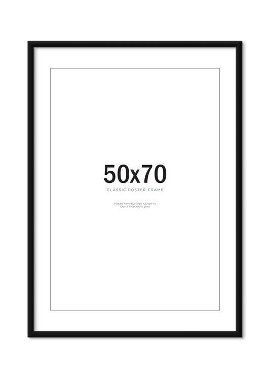 Metallram svart 50x70