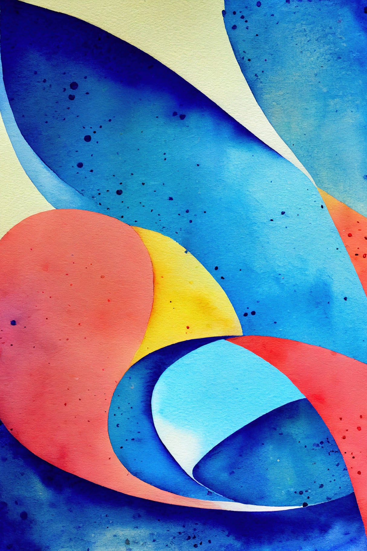 Nature Inspired Abstract Watercolor  (Day 30) Poster och Canvastavla