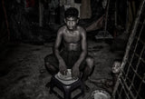 Lunch time at a Rohingya refugee home. Poster och Canvastavla