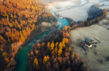 Farm by the river Poster och Canvastavla