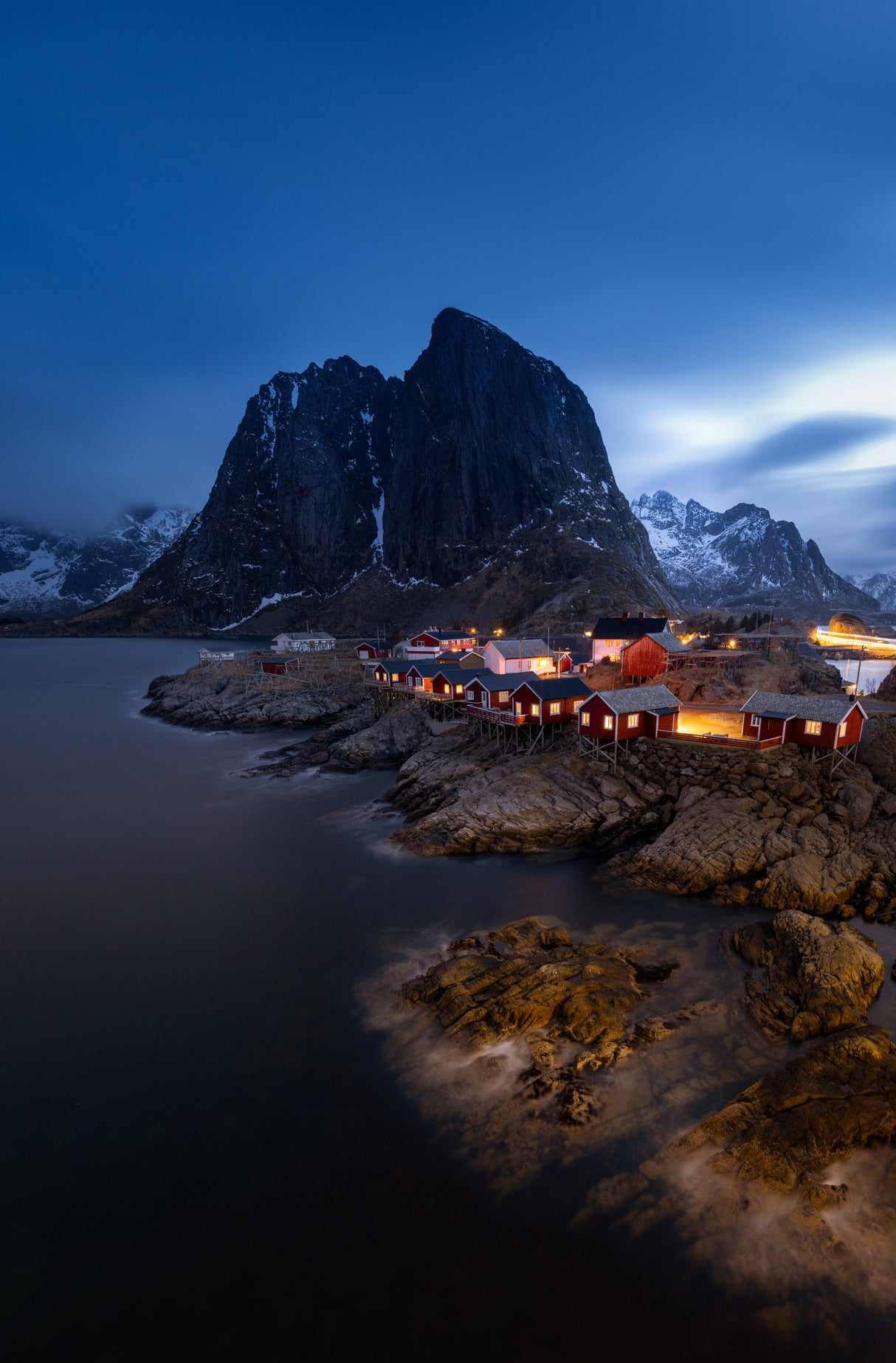 Hamnøy at dawn Poster och Canvastavla