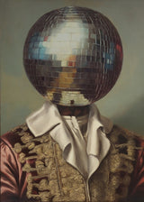 DiscoHead King  / Altered Collage Art Poster och Canvastavla