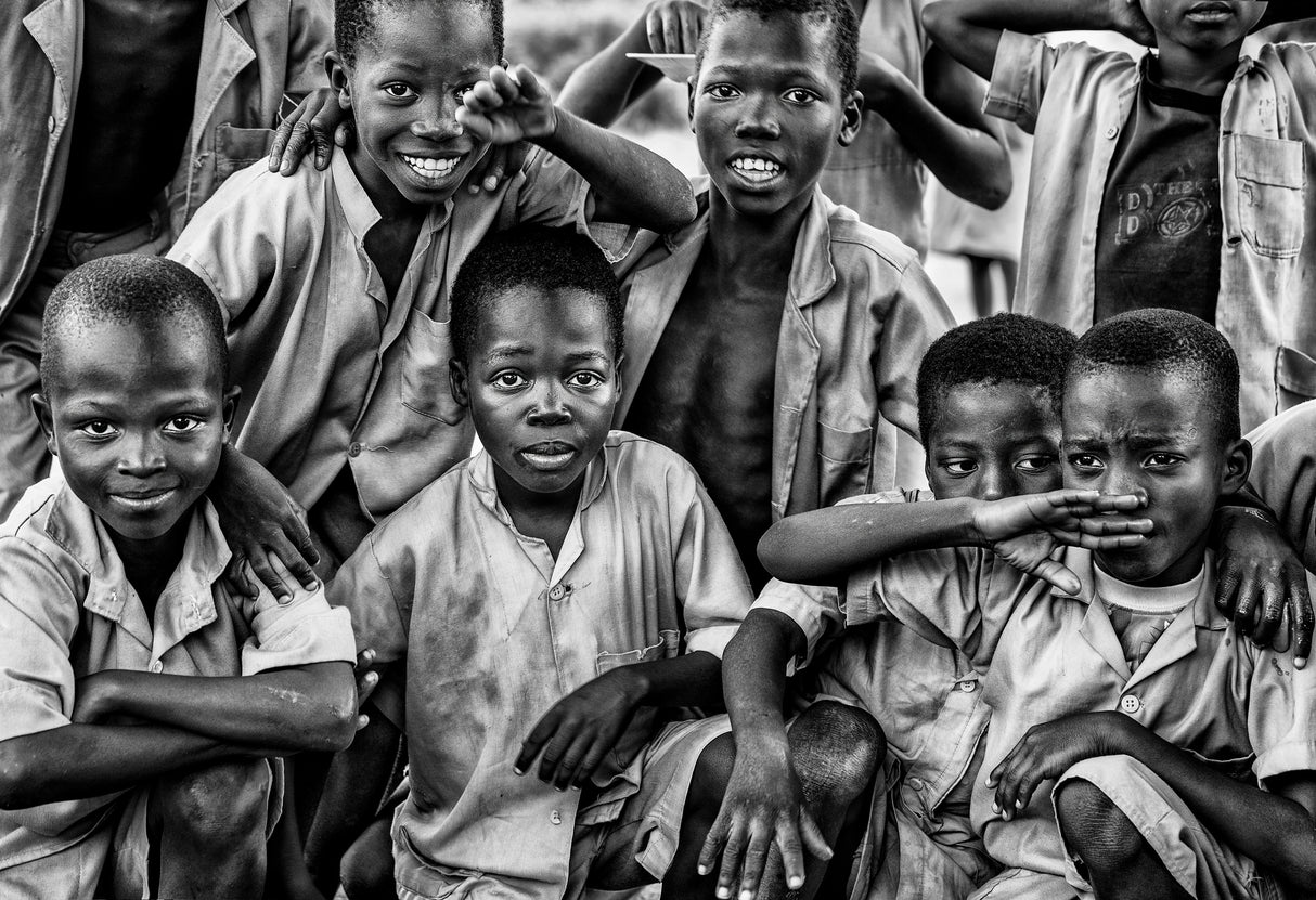 Boys at a foster home in Benin. Poster och Canvastavla