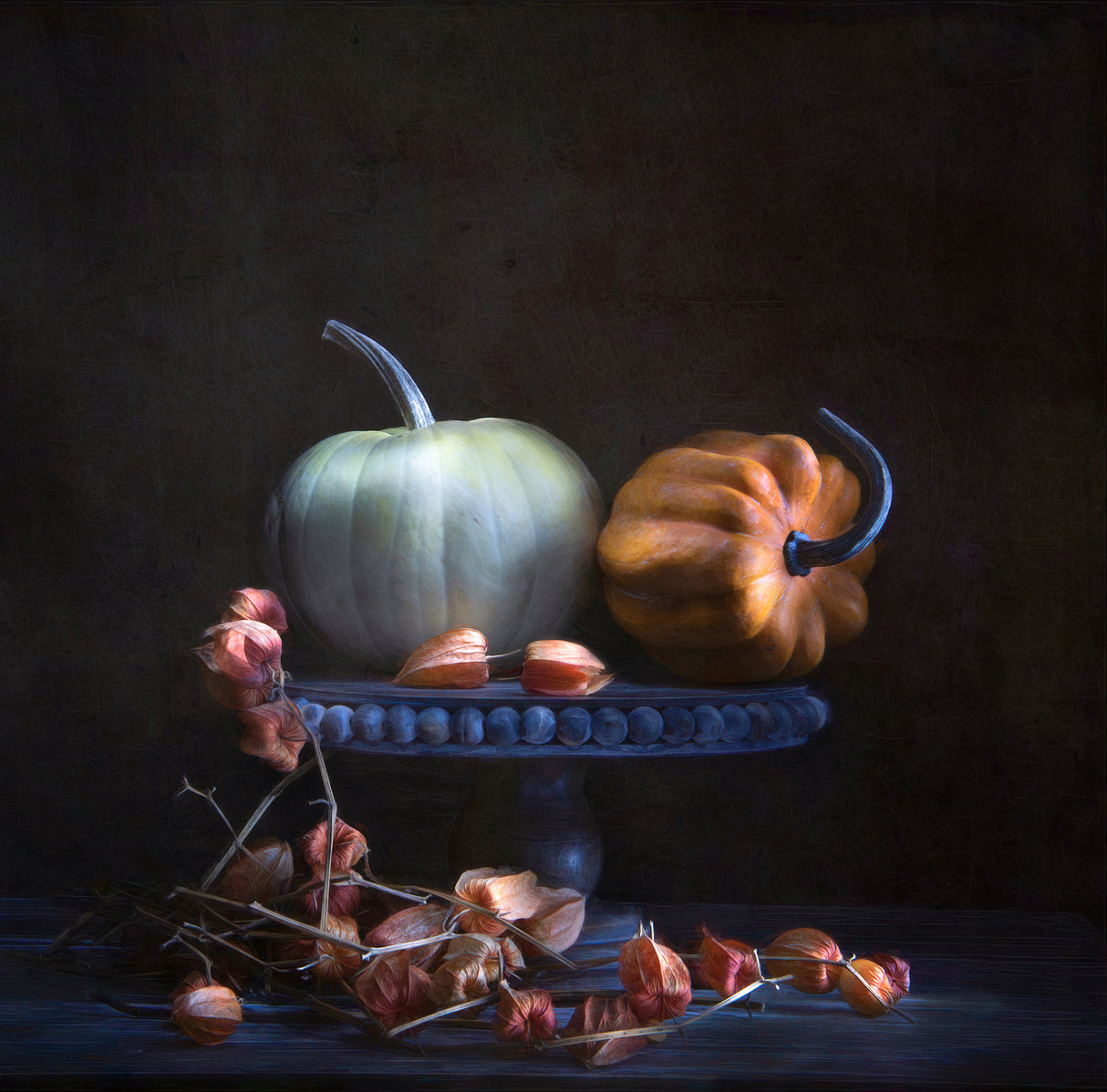 Pumpkin &amp; Chinese Lanterns Poster och Canvastavla