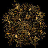 Nanette bouquet in gold and black Poster och Canvastavla