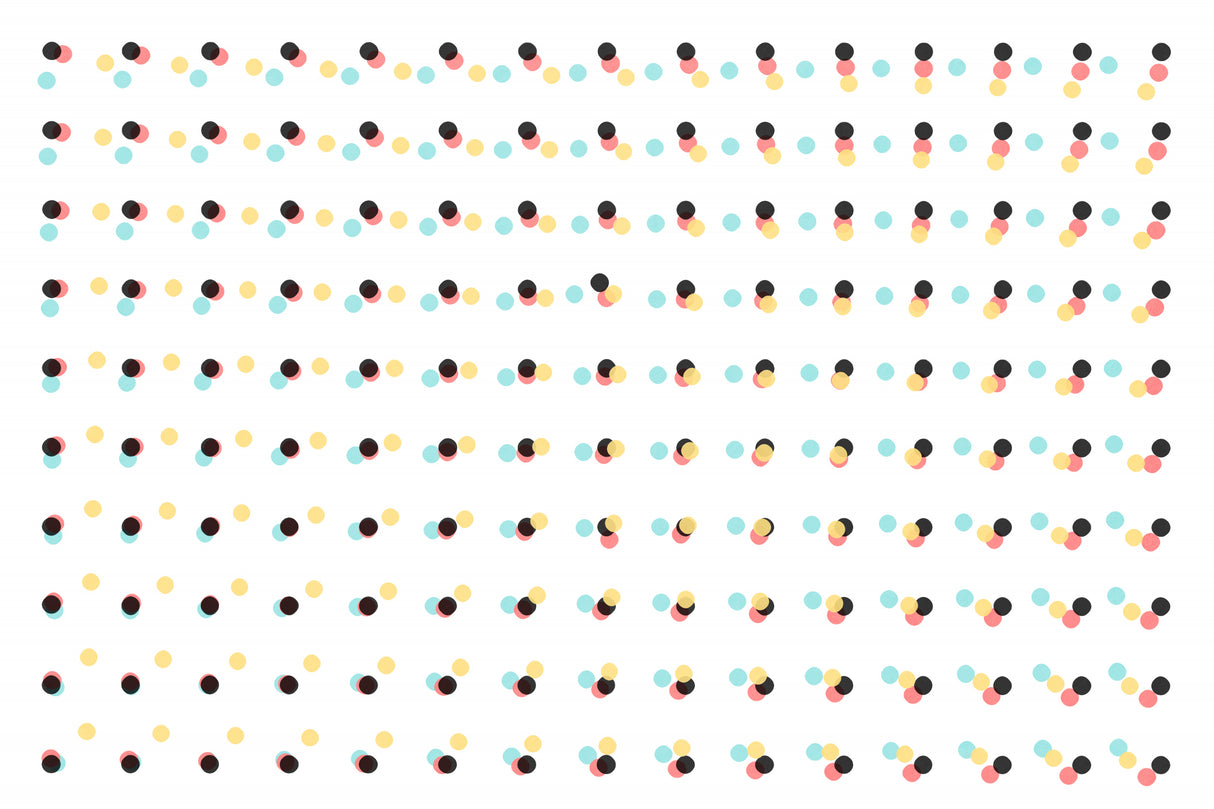Abstract Painting Polka Dots Pattern Poster och Canvastavla