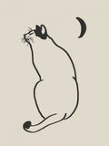 Line Art Cat Drawing 4 Poster och Canvastavla