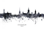 Stockholm Sweden Skyline Poster och Canvastavla