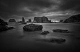 Gloomy Morning at Bandon Beach Poster och Canvastavla