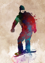 Snowboard Sport Art 3 Poster och Canvastavla