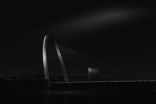 Zhicheng Road Steel Cable Bridge Poster och Canvastavla