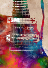 Guitar music art 9 Poster och Canvastavla