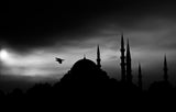 a historical mosque in Istanbul city Poster och Canvastavla