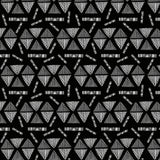 Tribal Ethnic Triangles Shapes Gray Black Poster och Canvastavla