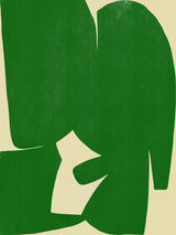 Large Abstract Cut Out In Green Poster och Canvastavla