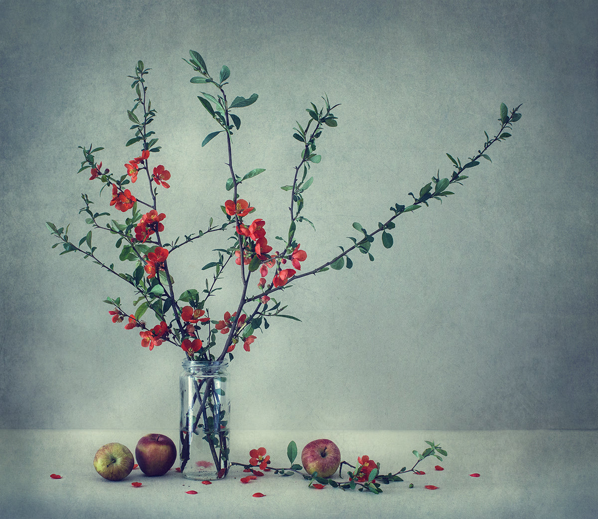 Still life with a Japanese quince Poster och Canvastavla