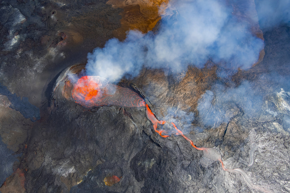 Fagradalsfjall Volcano Poster och Canvastavla