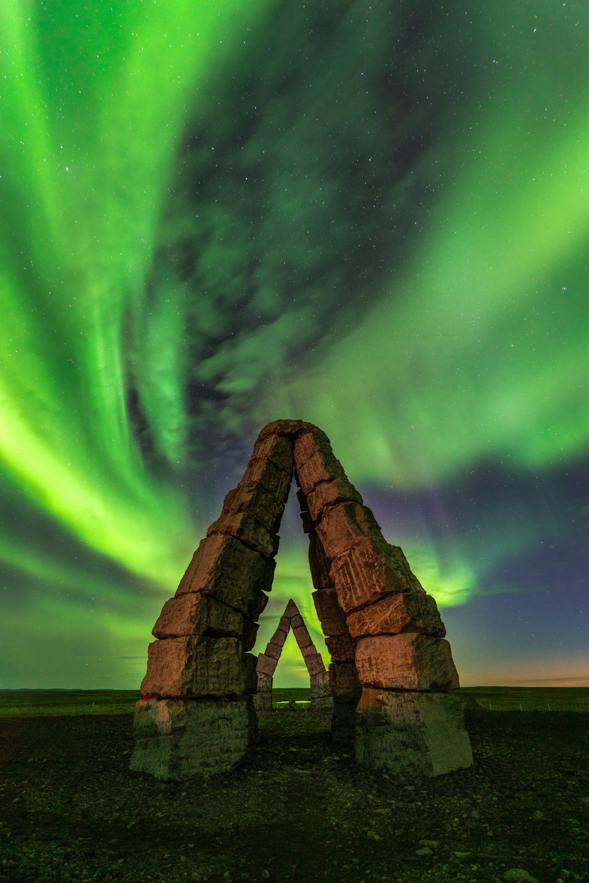 Arctic Henge Swirl Poster och Canvastavla