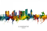 Ulaanbaatar Mongolia Skyline Poster och Canvastavla