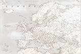 Lysander detailed map of Europe Poster och Canvastavla