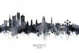 Brussels Belgium Skyline Poster och Canvastavla