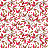 Floral Branches Magenta Brown Poster och Canvastavla