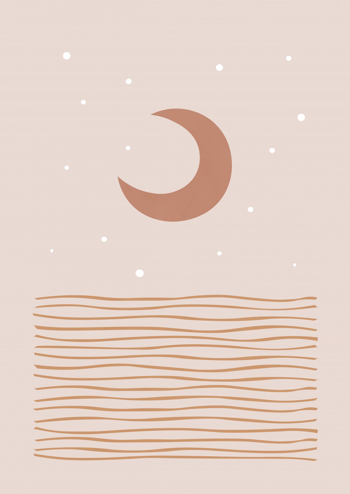 Blush Moon Poster och Canvastavla