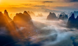 Yangshuo Sunrise Poster och Canvastavla